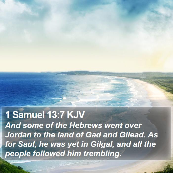 1 Samuel 13:7 KJV Bible Study