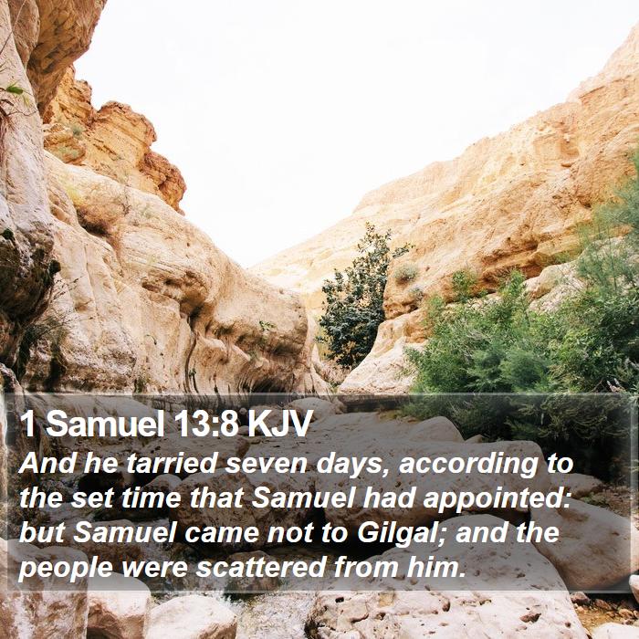 1 Samuel 13:8 KJV Bible Study