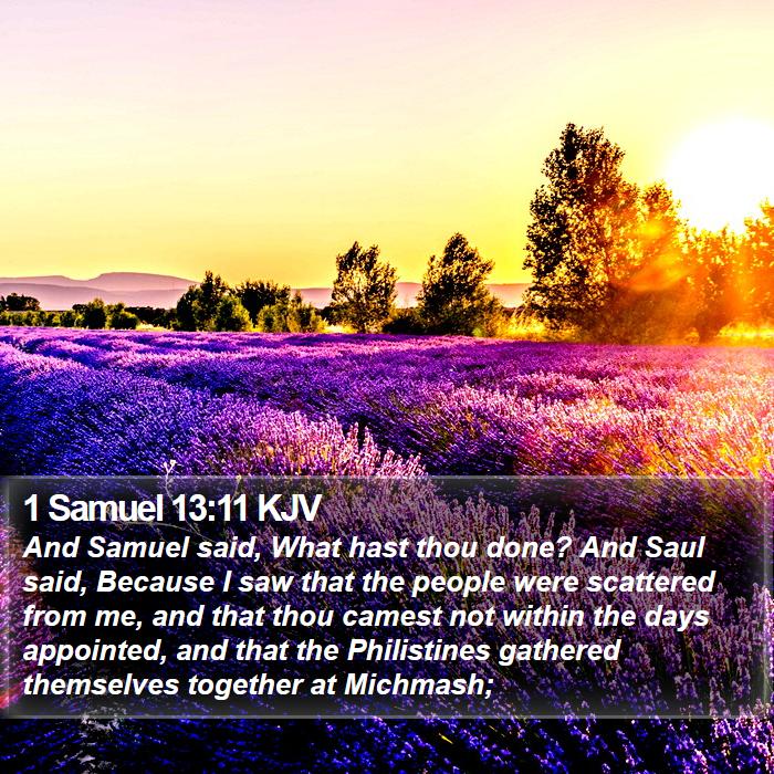 1 Samuel 13:11 KJV Bible Study