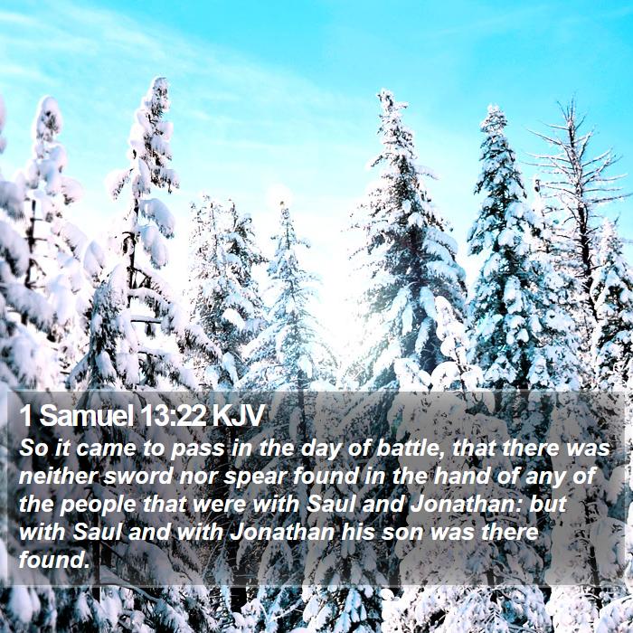 1 Samuel 13:22 KJV Bible Study