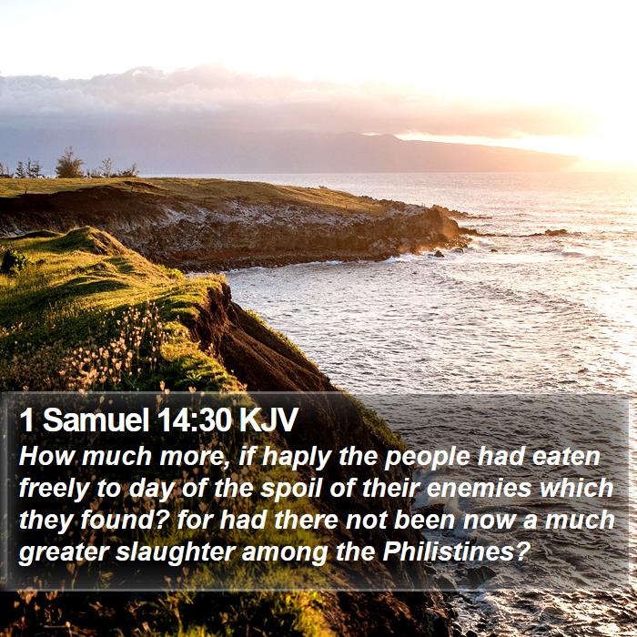 1 Samuel 14:30 KJV Bible Study