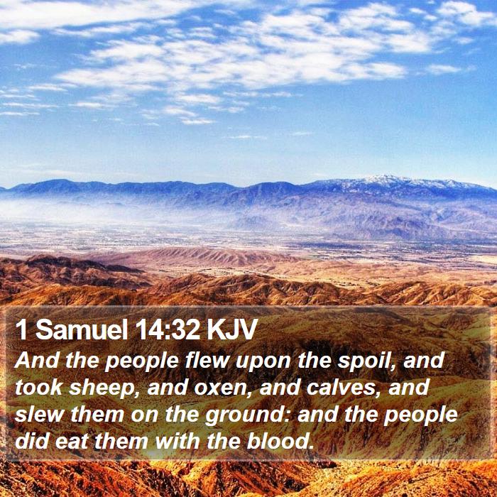 1 Samuel 14:32 KJV Bible Study