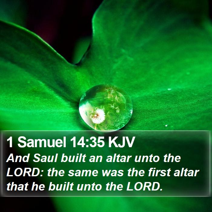 1 Samuel 14:35 KJV Bible Study