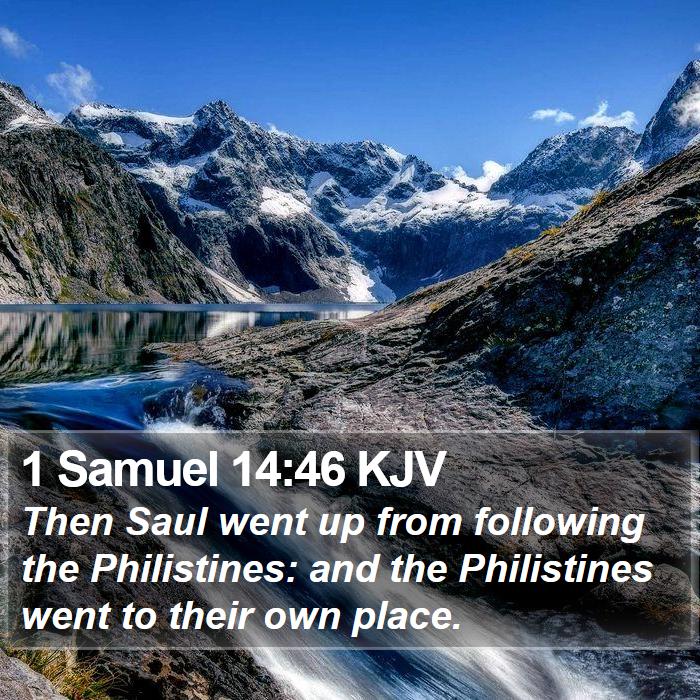 1 Samuel 14:46 KJV Bible Study