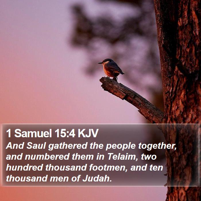 1 Samuel 15:4 KJV Bible Study