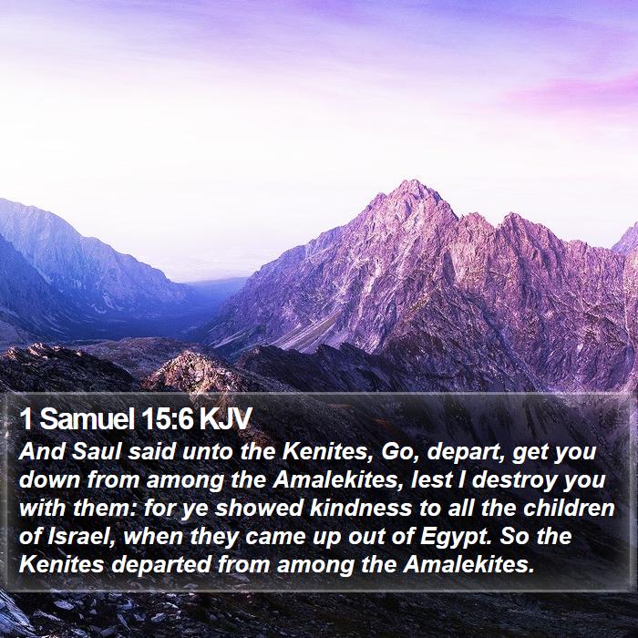 1 Samuel 15:6 KJV Bible Study