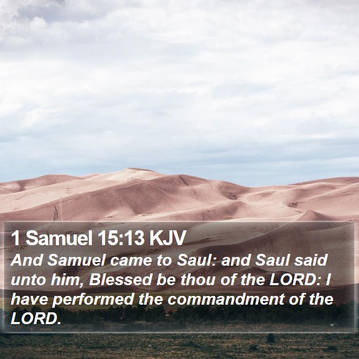 1 Samuel 15:13 KJV Bible Study