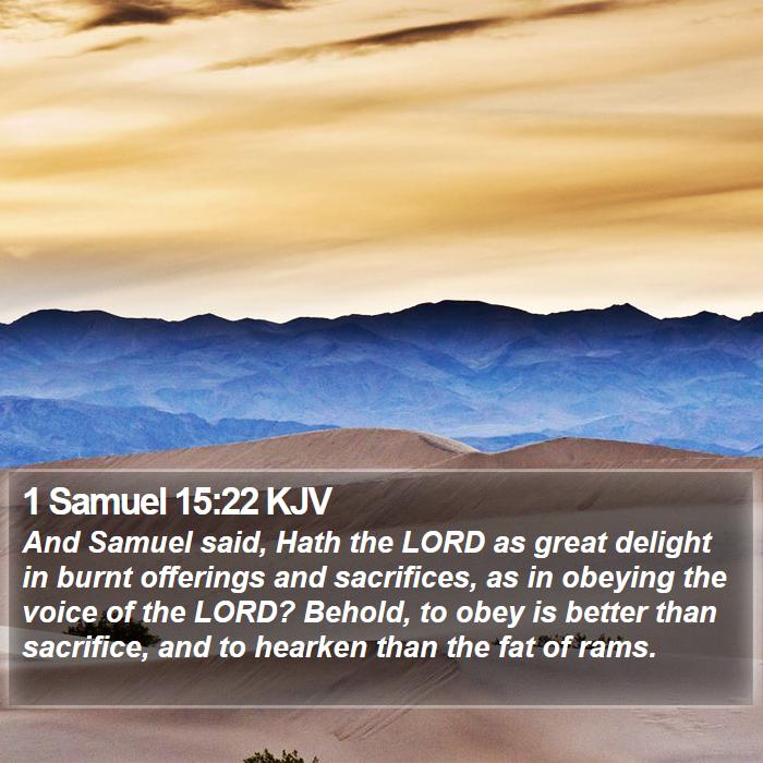 1 Samuel 15:22 KJV Bible Study