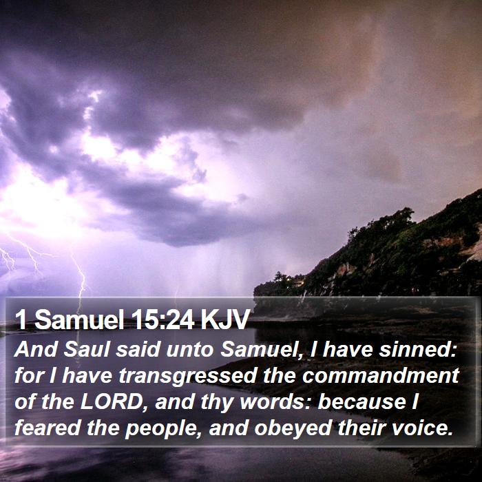 1 Samuel 15:24 KJV Bible Study