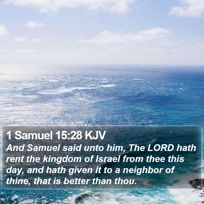 1 Samuel 15:28 KJV Bible Study