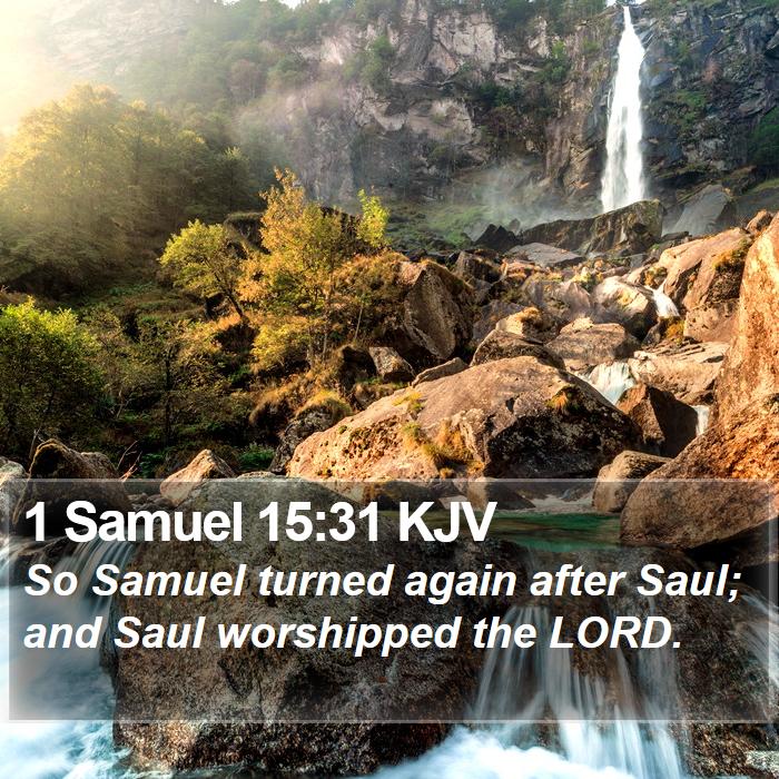 1 Samuel 15:31 KJV Bible Study