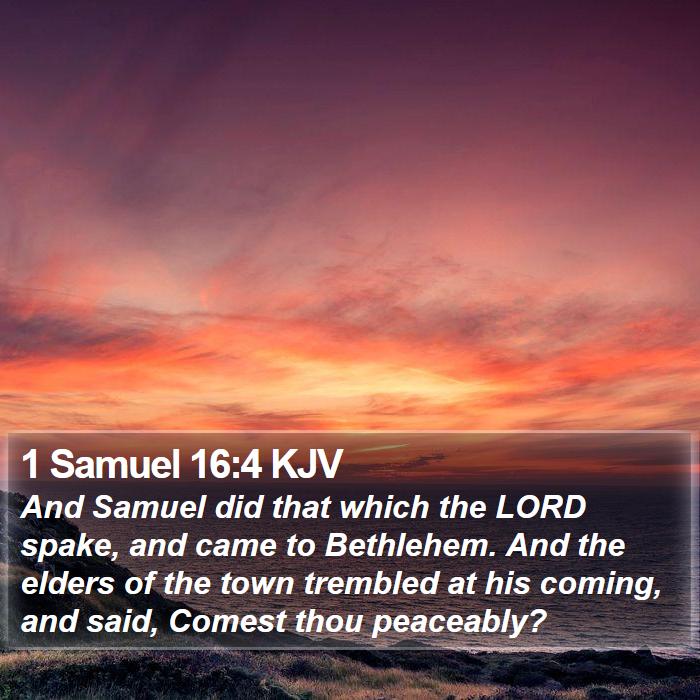 1 Samuel 16:4 KJV Bible Study