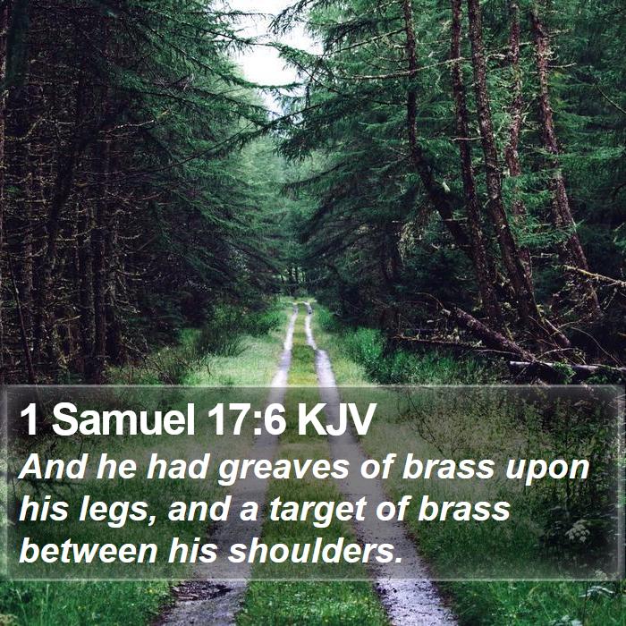 1 Samuel 17:6 KJV Bible Study