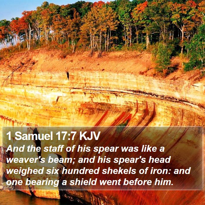 1 Samuel 17:7 KJV Bible Study