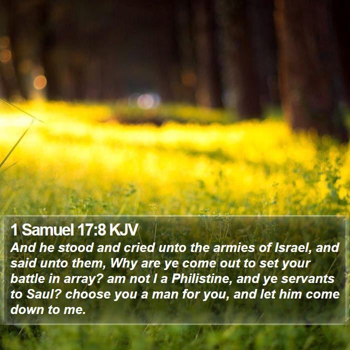 1 Samuel 17:8 KJV Bible Study