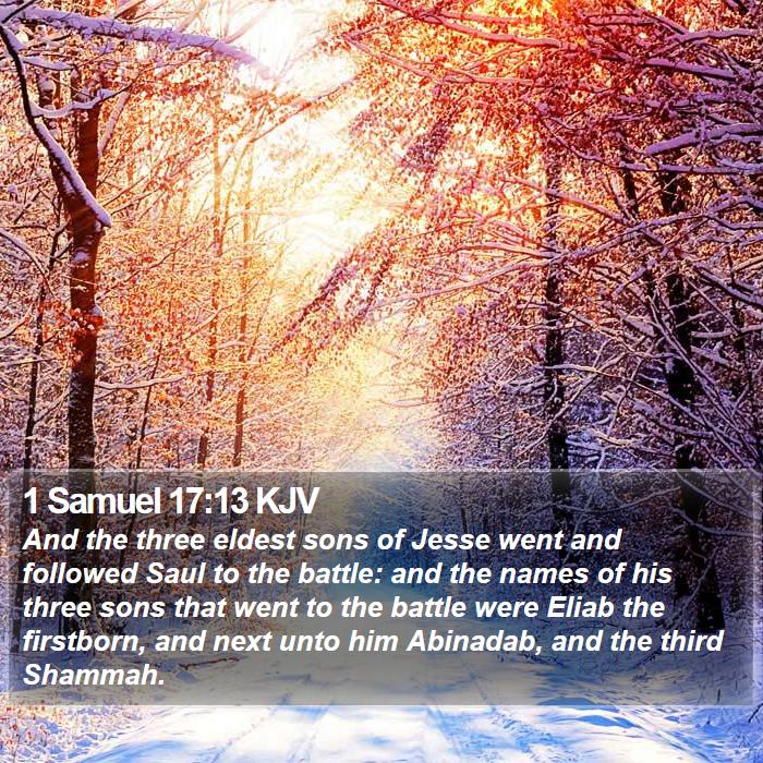 1 Samuel 17:13 KJV Bible Study