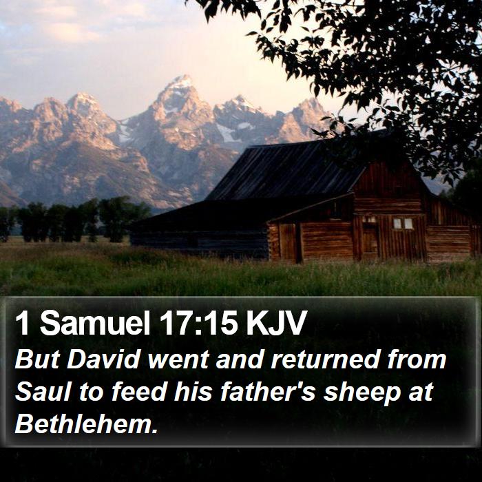 1 Samuel 17:15 KJV Bible Study