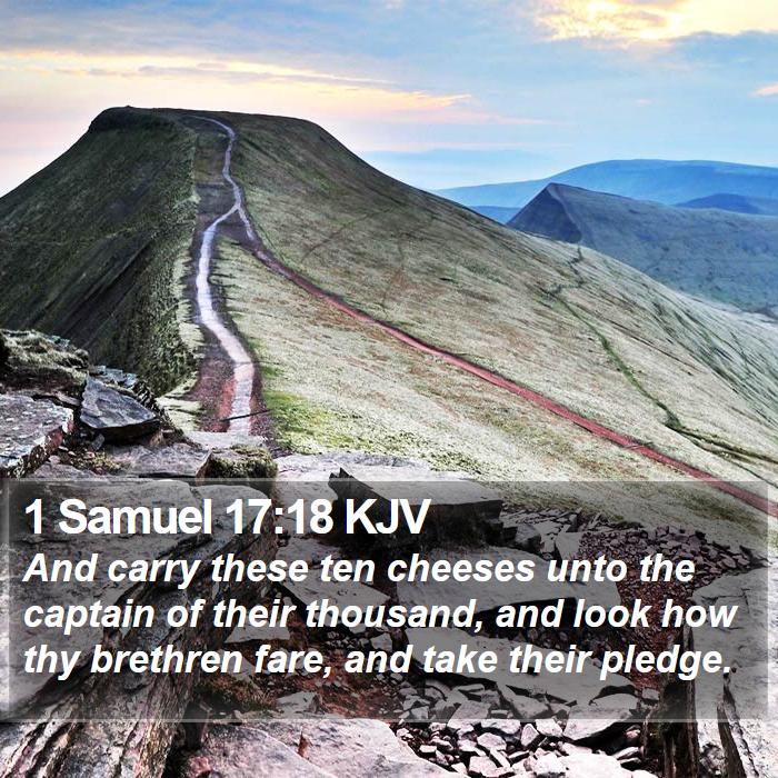 1 Samuel 17:18 KJV Bible Study