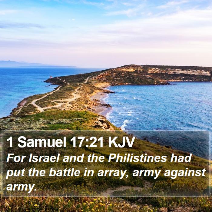 1 Samuel 17:21 KJV Bible Study