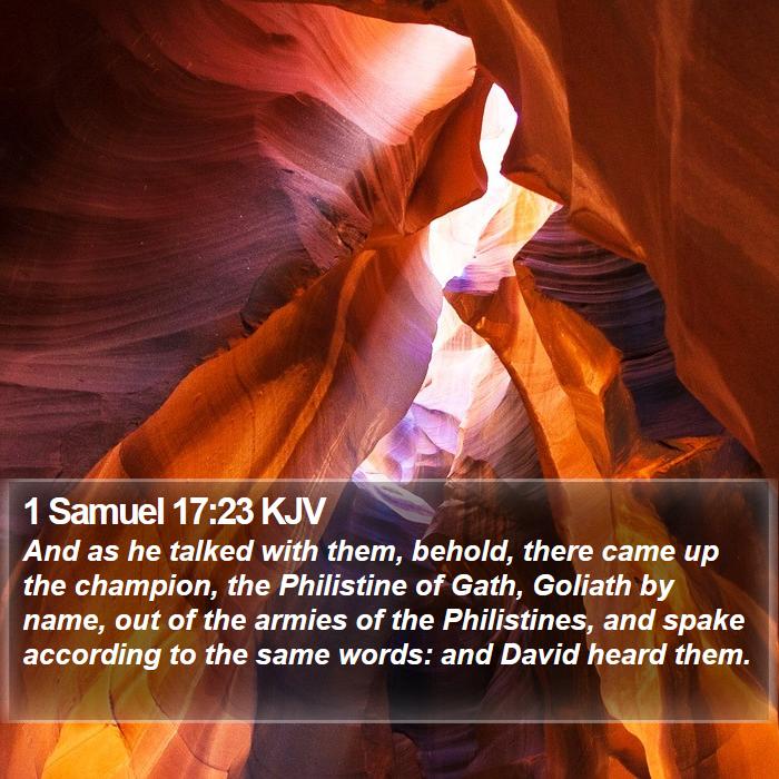 1 Samuel 17:23 KJV Bible Study