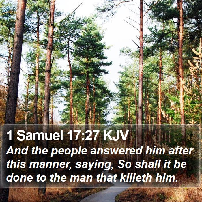 1 Samuel 17:27 KJV Bible Study