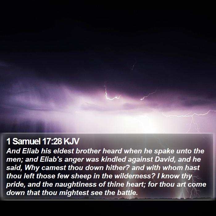 1 Samuel 17:28 KJV Bible Study