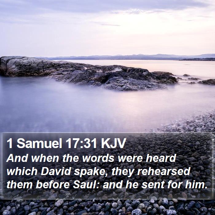 1 Samuel 17:31 KJV Bible Study