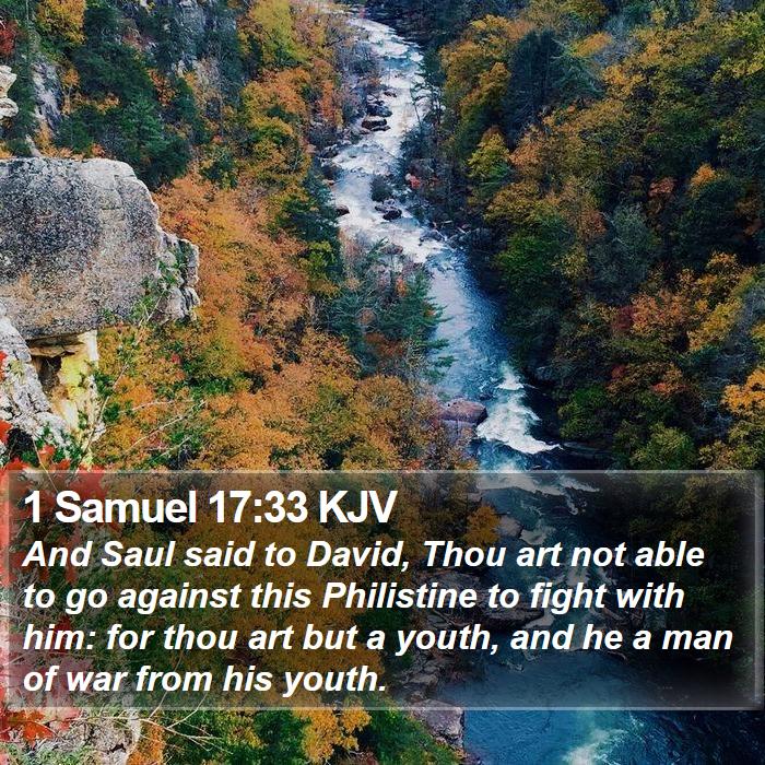 1 Samuel 17:33 KJV Bible Study