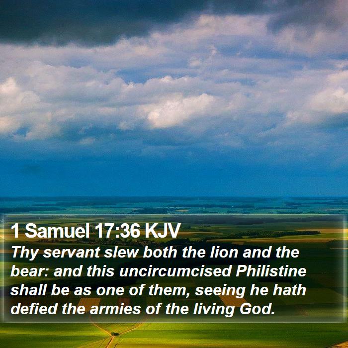 1 Samuel 17:36 KJV Bible Study