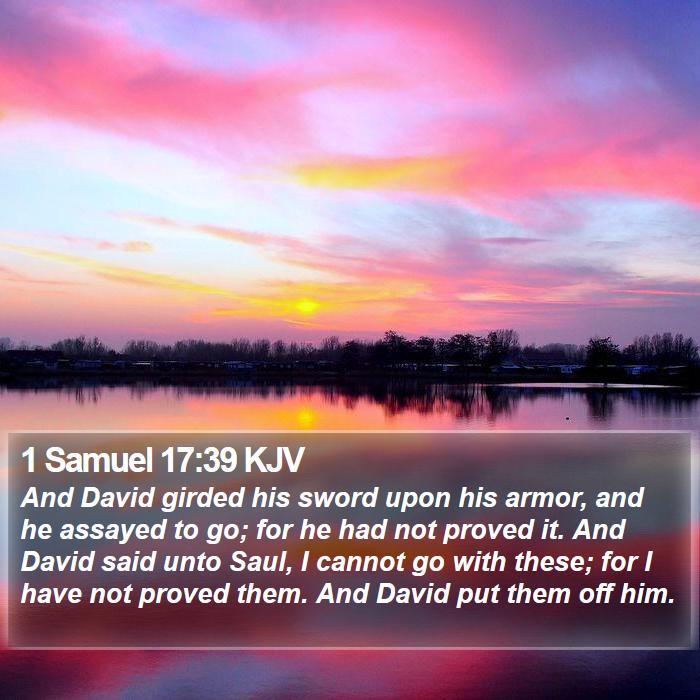 1 Samuel 17:39 KJV Bible Study