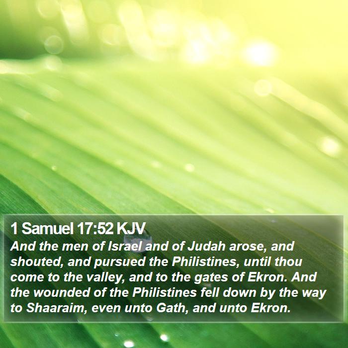 1 Samuel 17:52 KJV Bible Study