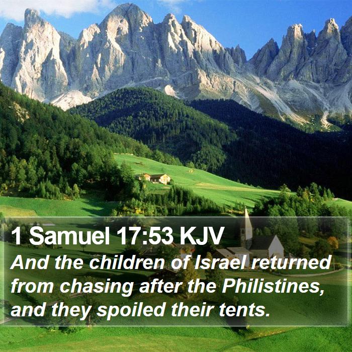 1 Samuel 17:53 KJV Bible Study