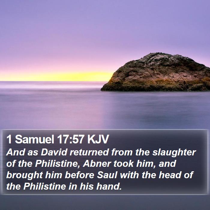 1 Samuel 17:57 KJV Bible Study