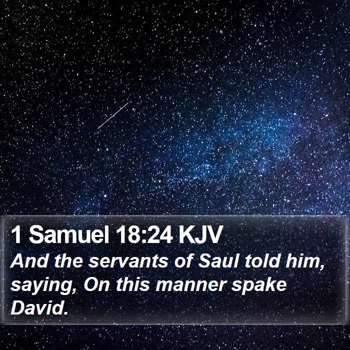 1 Samuel 18:24 KJV Bible Study