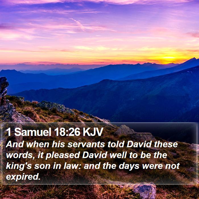 1 Samuel 18:26 KJV Bible Study