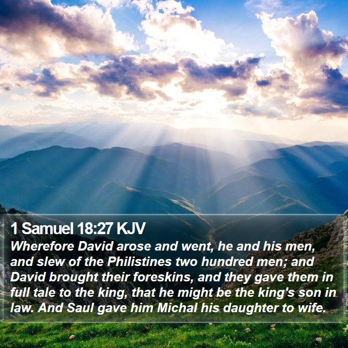 1 Samuel 18:27 KJV Bible Study