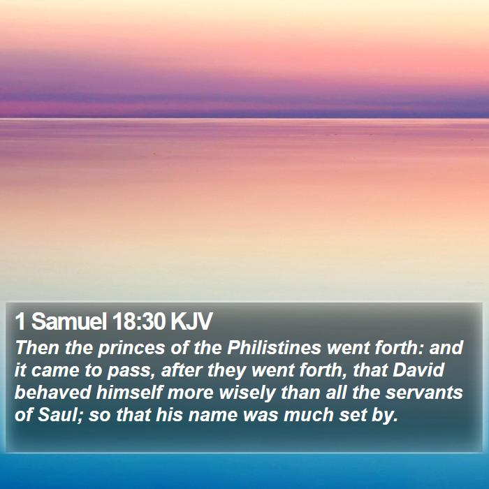 1 Samuel 18:30 KJV Bible Study