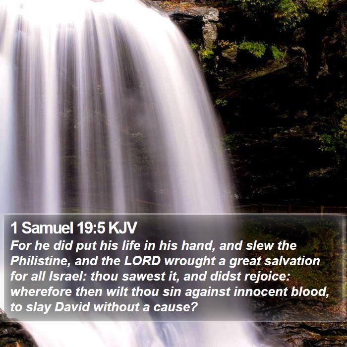 1 Samuel 19:5 KJV Bible Study