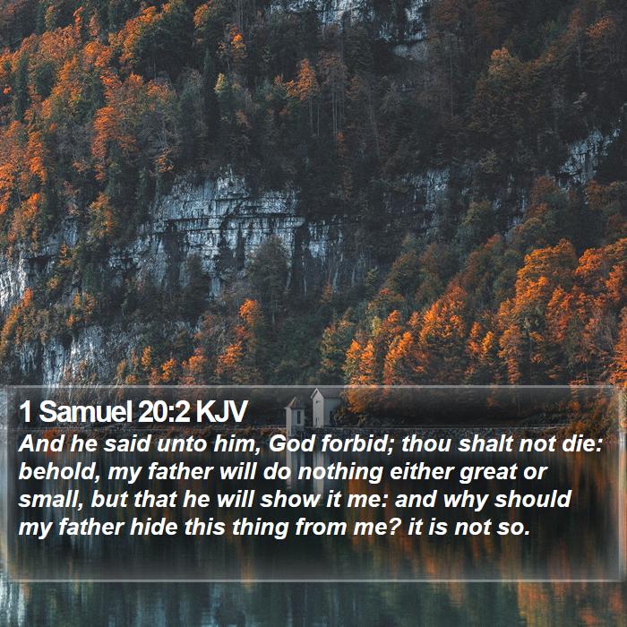 1 Samuel 20:2 KJV Bible Study