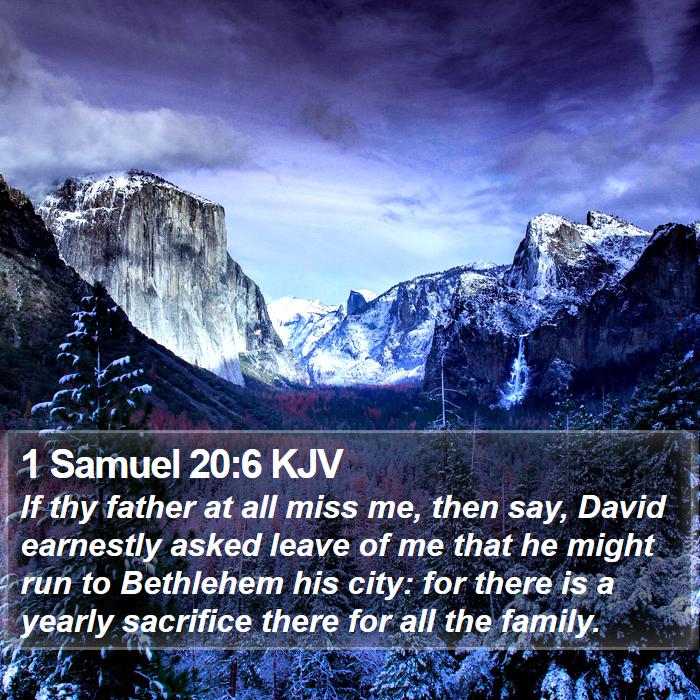 1 Samuel 20:6 KJV Bible Study