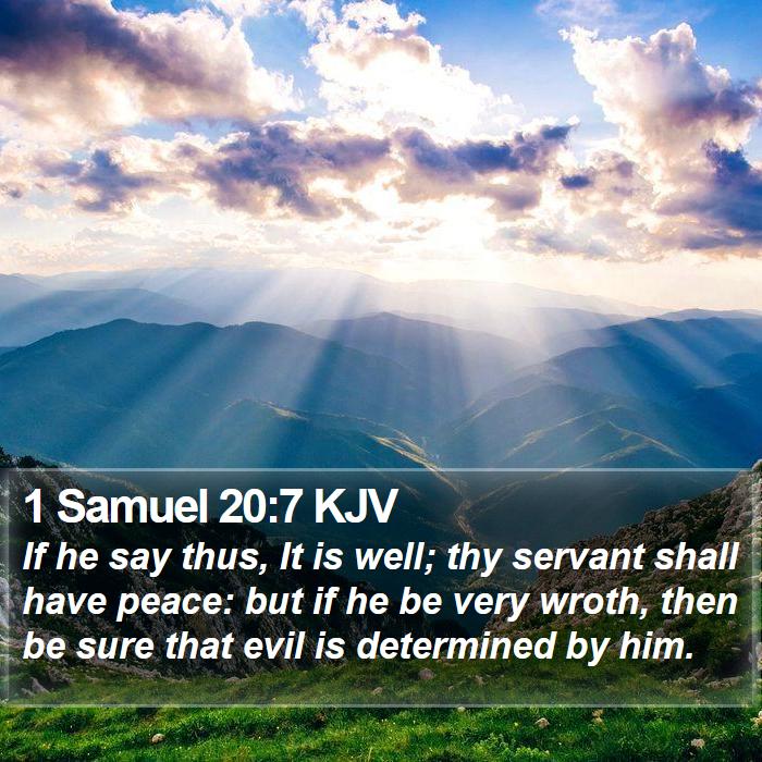 1 Samuel 20:7 KJV Bible Study