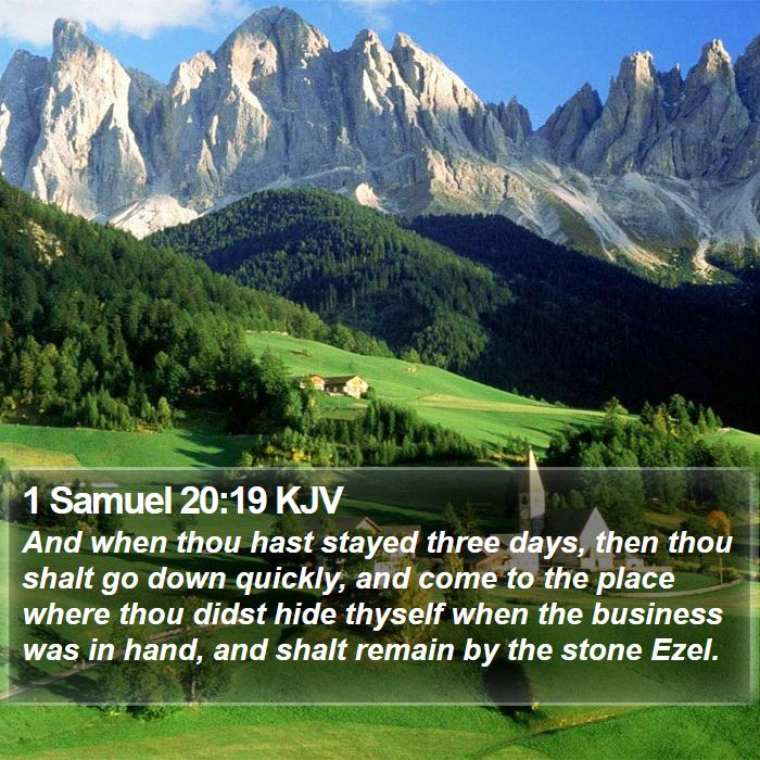 1 Samuel 20:19 KJV Bible Study