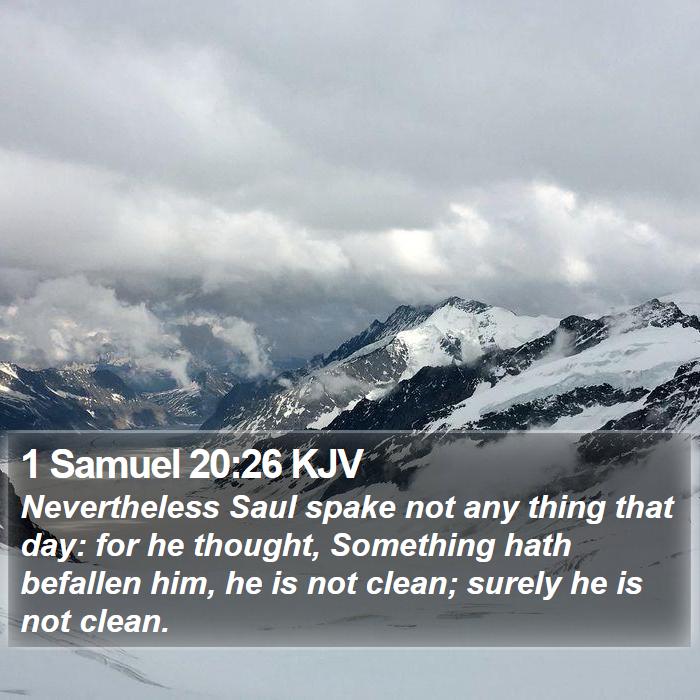 1 Samuel 20:26 KJV Bible Study