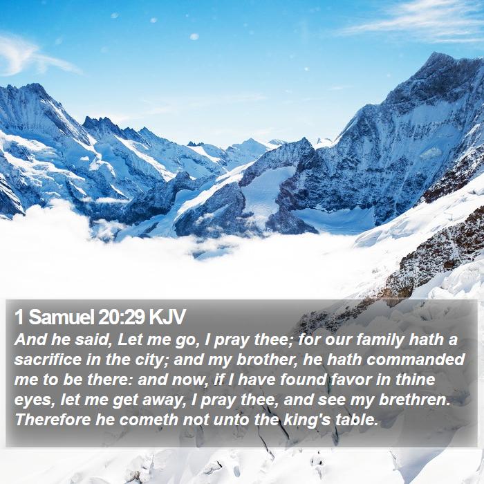 1 Samuel 20:29 KJV Bible Study