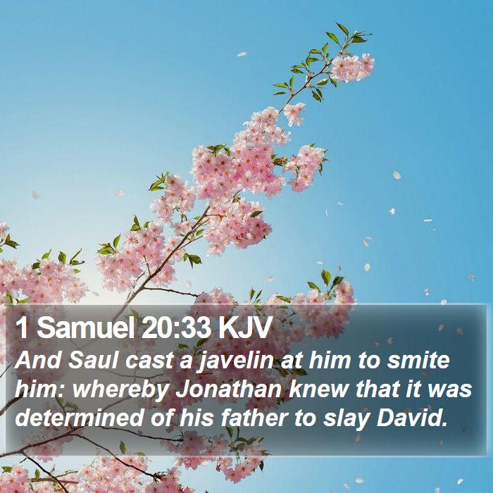 1 Samuel 20:33 KJV Bible Study