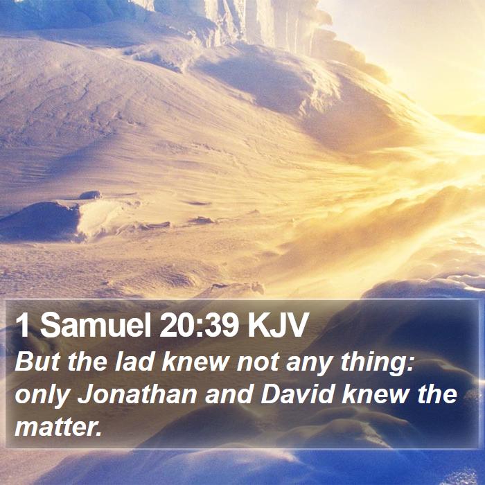 1 Samuel 20:39 KJV Bible Study