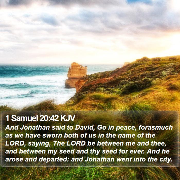 1 Samuel 20:42 KJV Bible Study