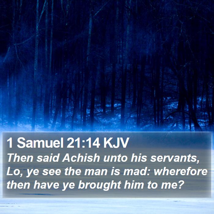 1 Samuel 21:14 KJV Bible Study