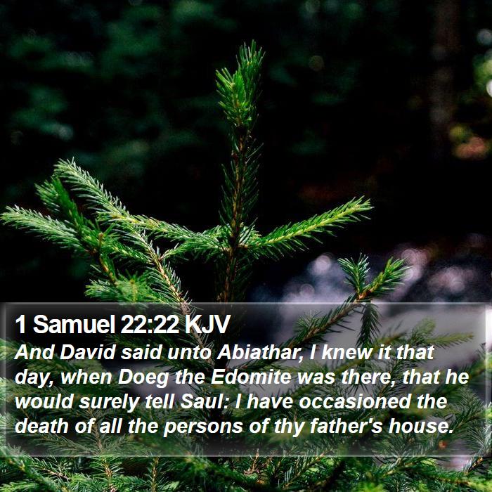 1 Samuel 22:22 KJV Bible Study