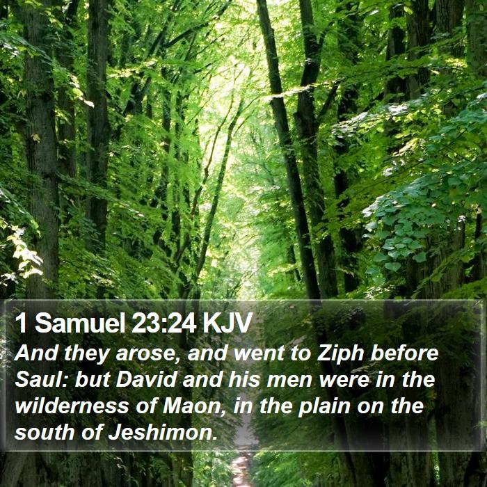 1 Samuel 23:24 KJV Bible Study